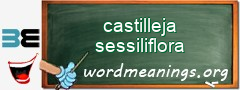 WordMeaning blackboard for castilleja sessiliflora